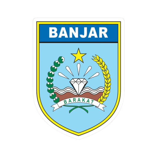 Coats of arms of Banjar Regency (Indonesia) (Coat of Arms) STICKER Vinyl Kiss-Cut Decal 2 Inch White - The Sticker Space