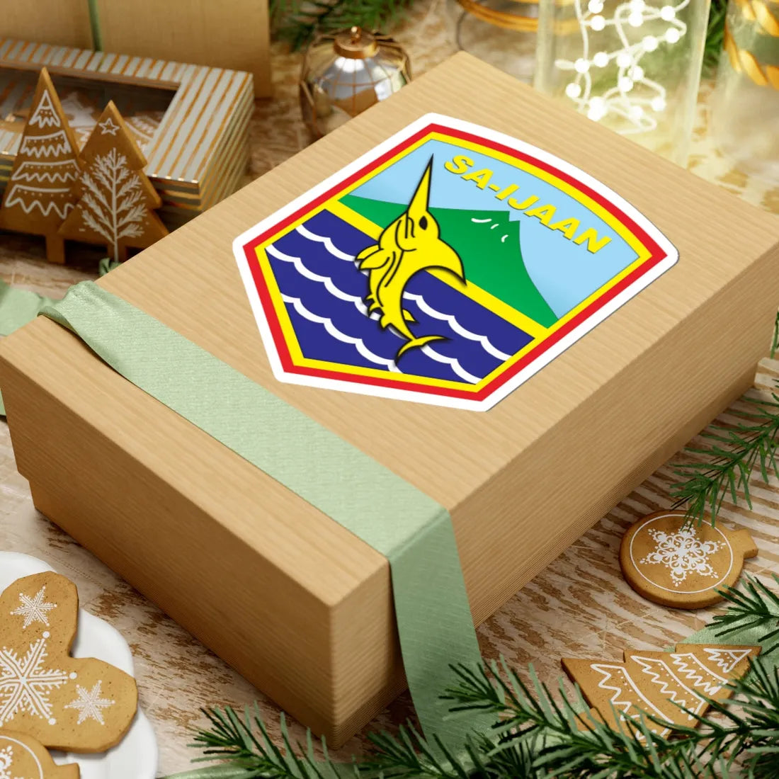 Coats of arms of Kotabaru Regency (Indonesia) (Coat of Arms) STICKER Vinyl Kiss-Cut Decal - The Sticker Space