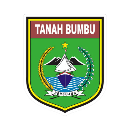 Coats of arms of Tanah Bumbu (Indonesia) (Coat of Arms) STICKER Vinyl Kiss-Cut Decal 2 Inch White - The Sticker Space