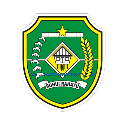 Coats of arms of Tapin Regency (Indonesia) (Coat of Arms) STICKER Vinyl Kiss-Cut Decal 6 Inch White - The Sticker Space