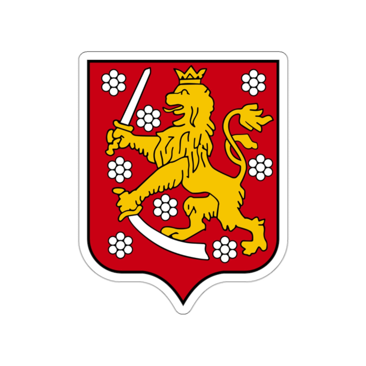 Coats of arms of the Grand Duchy of Finland STICKER Vinyl Die-Cut Decal-White-The Sticker Space