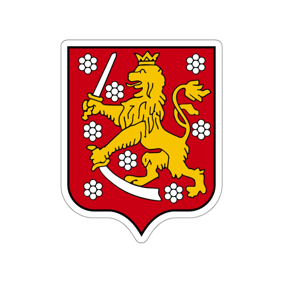 Coats of arms of the Grand Duchy of Finland STICKER Vinyl Die-Cut Decal-White-The Sticker Space