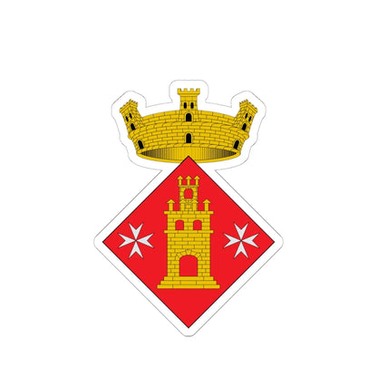 Coats of arms of Torrelameu (Spain) (Coat of Arms) STICKER Vinyl Kiss-Cut Decal 6 Inch White - The Sticker Space