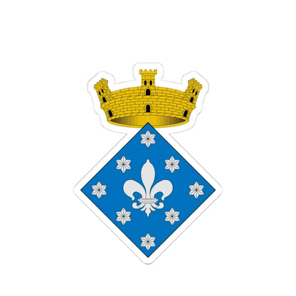 Coats of arms of Vallcebre (Spain) (Coat of Arms) STICKER Vinyl Kiss-Cut Decal 4 Inch White - The Sticker Space