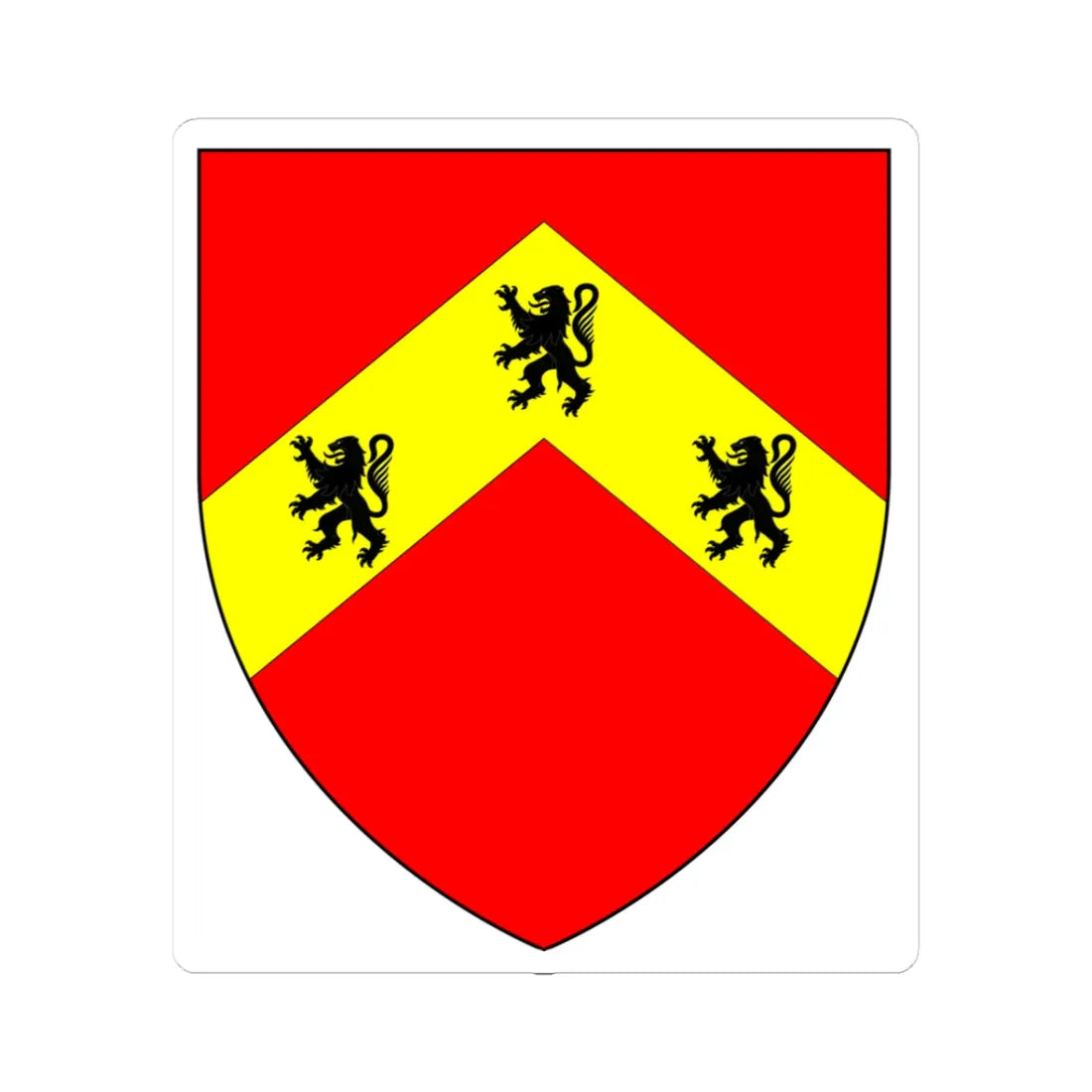 Cobham OfCobhamKent Arms (England) (Coat of Arms) STICKER Vinyl Kiss-Cut Decal 3 Inch White - The Sticker Space