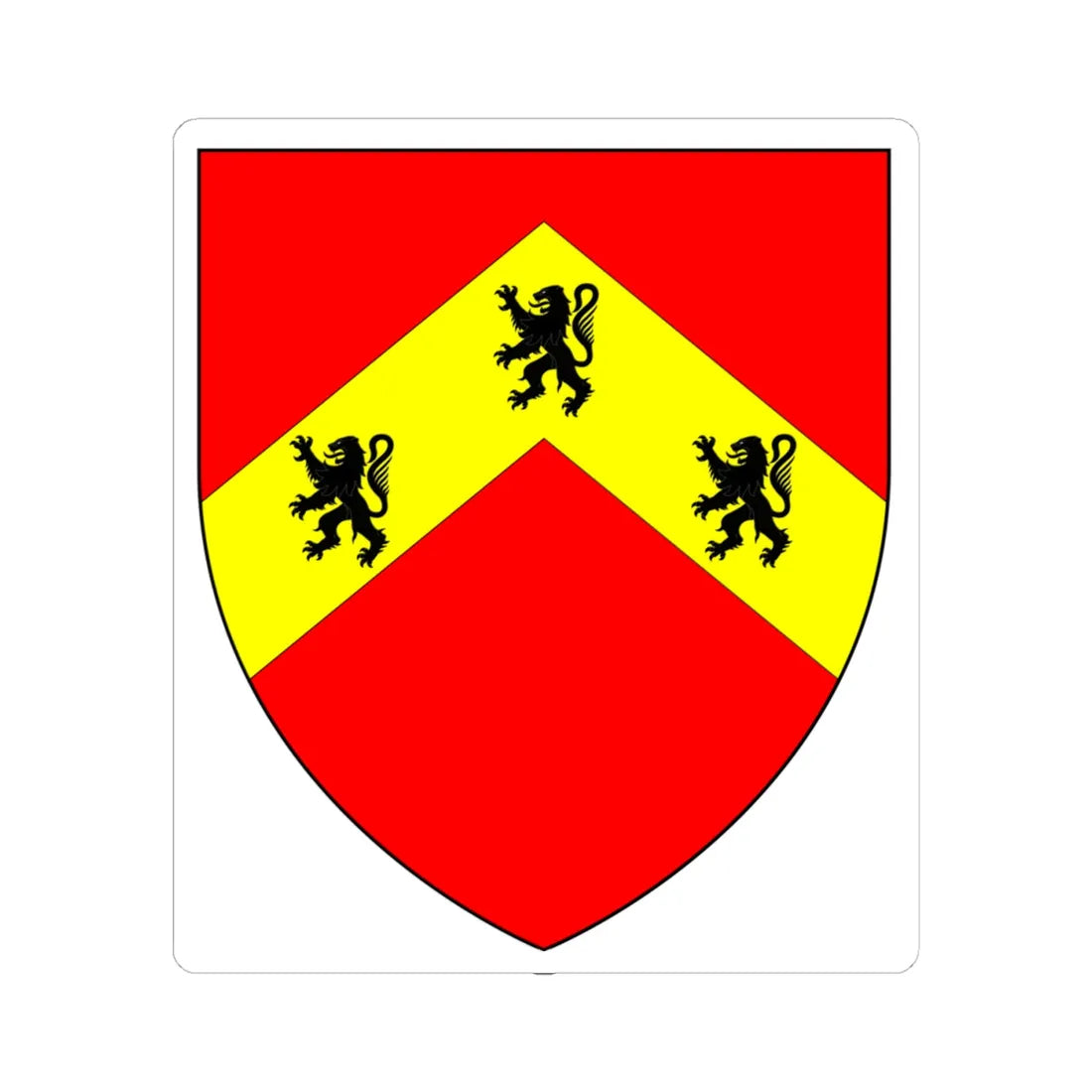 Cobham OfCobhamKent Arms (England) (Coat of Arms) STICKER Vinyl Kiss-Cut Decal 4 Inch White - The Sticker Space