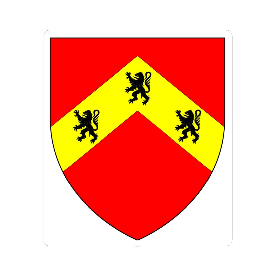 Cobham OfCobhamKent Arms (England) (Coat of Arms) STICKER Vinyl Kiss-Cut Decal 6 Inch White - The Sticker Space
