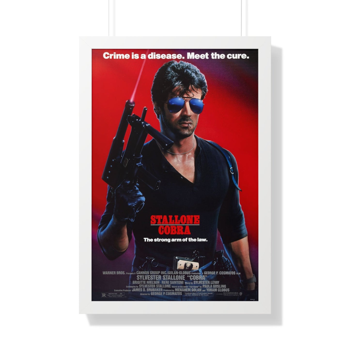 COBRA 1986 - Framed Movie Poster-20" x 30"-The Sticker Space