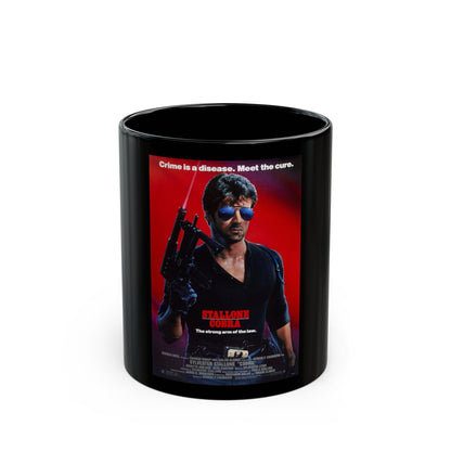 COBRA 1986 Movie Poster - Black Coffee Mug-11oz-The Sticker Space