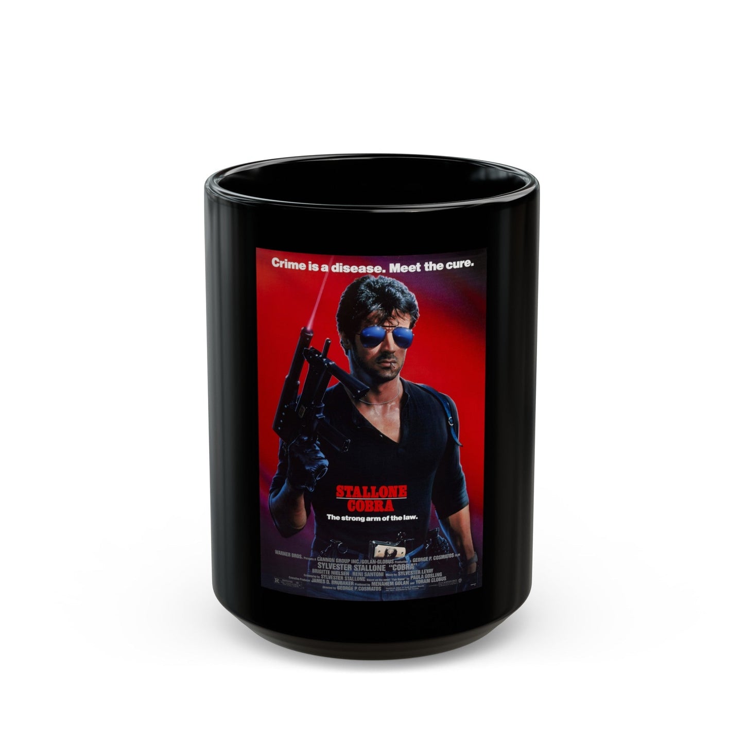 COBRA 1986 Movie Poster - Black Coffee Mug-15oz-The Sticker Space