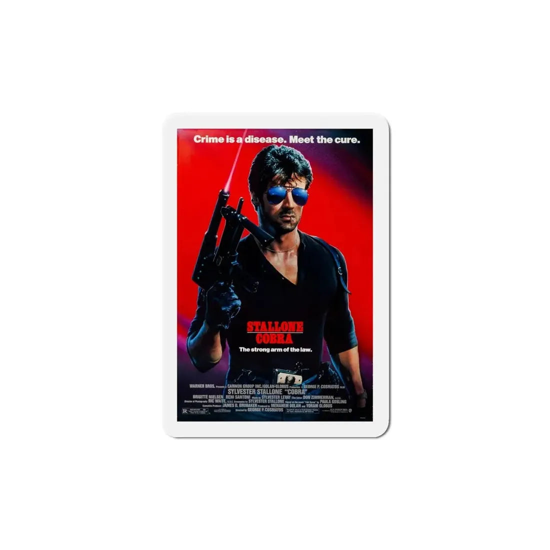 Cobra 1986 Movie Poster Refrigerator Magnet - The Sticker Space