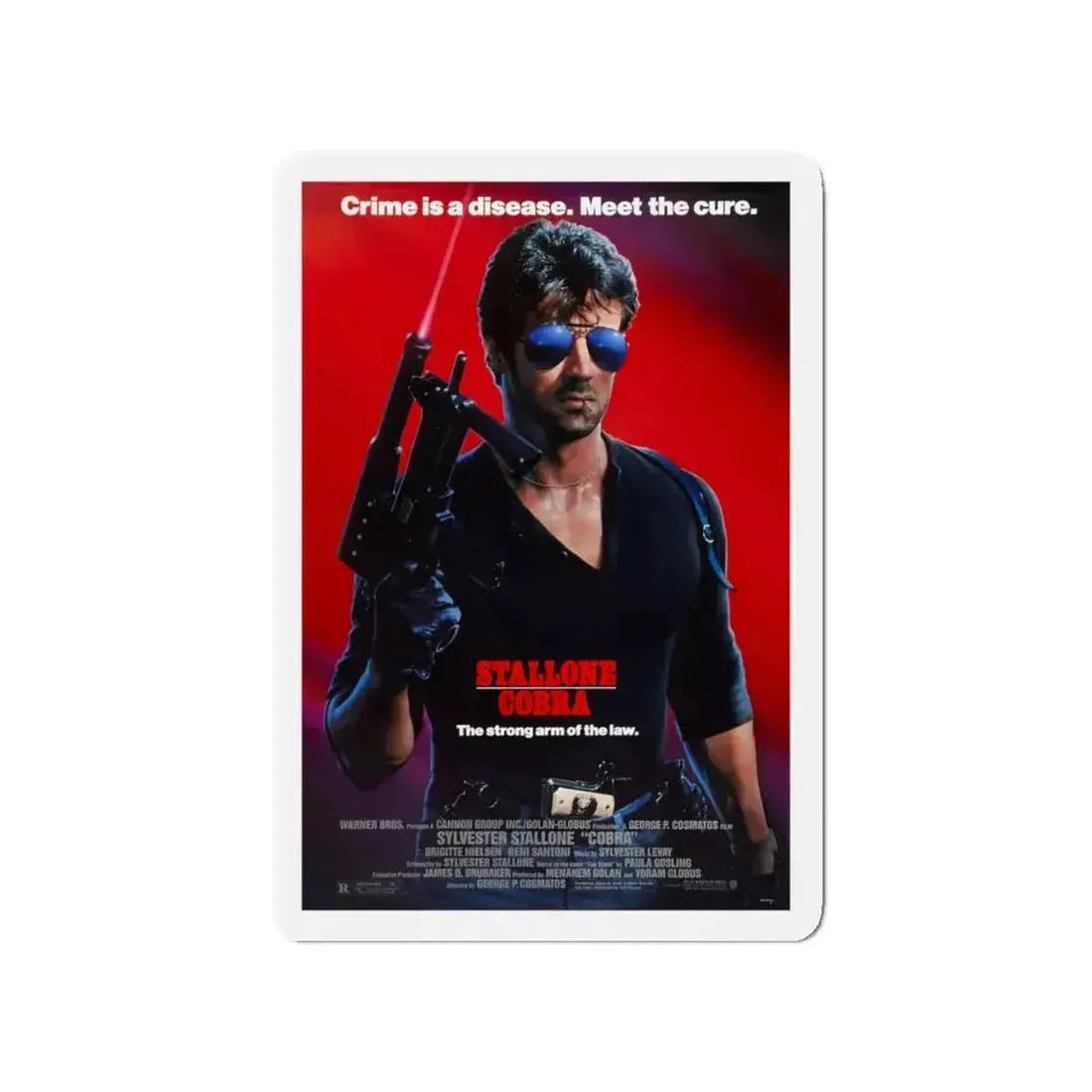 COBRA 1986 Movie Poster - Refrigerator Magnet - The Sticker Space