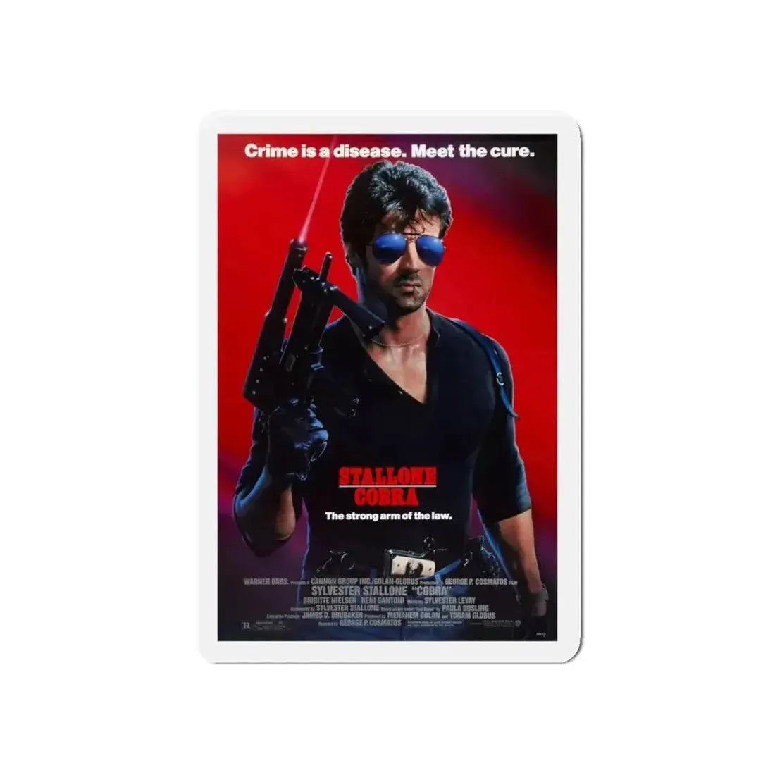 COBRA 1986 Movie Poster - Refrigerator Magnet - The Sticker Space