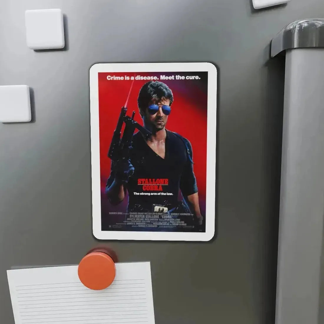 COBRA 1986 Movie Poster - Refrigerator Magnet - The Sticker Space