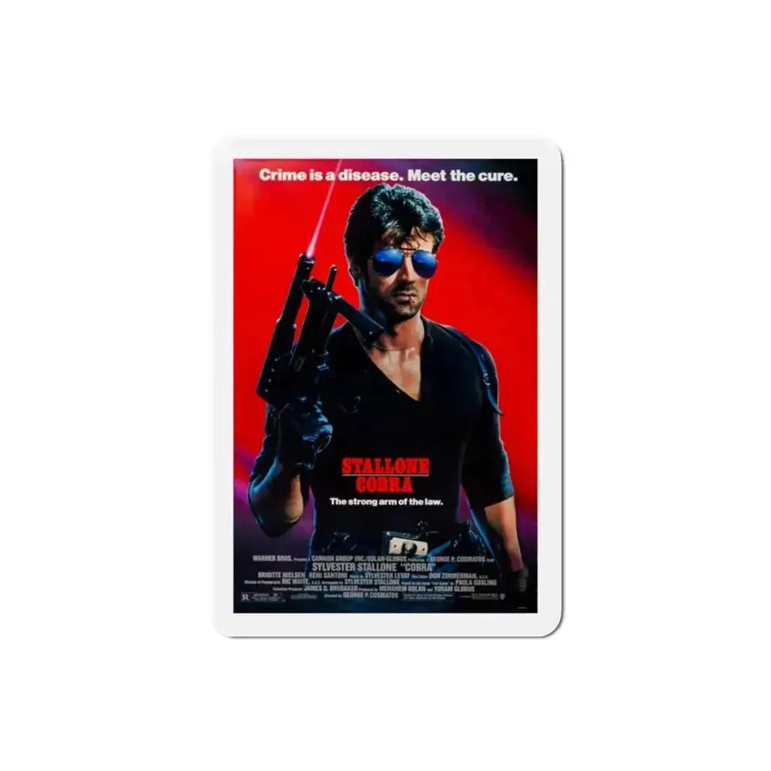 Cobra 1986 Movie Poster Refrigerator Magnet - The Sticker Space