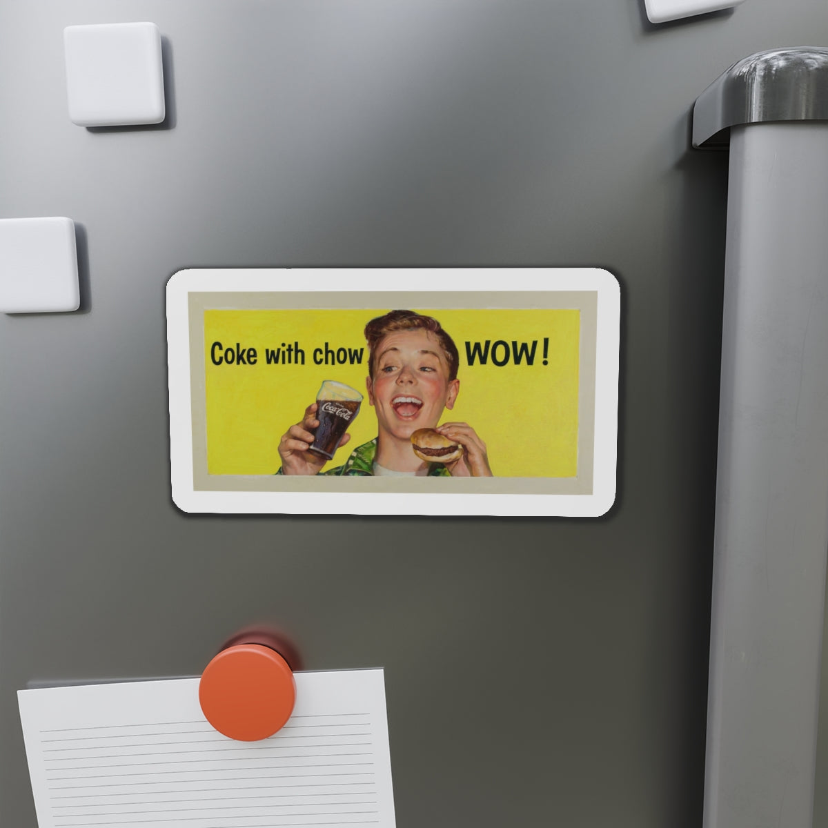 Coca-Cola advertising illustration (Magazine Illustration) Refrigerator Magnet-The Sticker Space