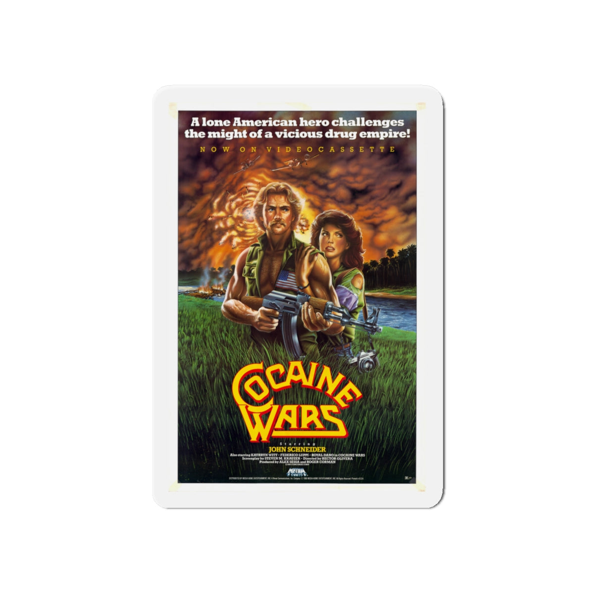 COCAINE WARS 1985 Movie Poster - Die-Cut Magnet-5" x 5"-The Sticker Space