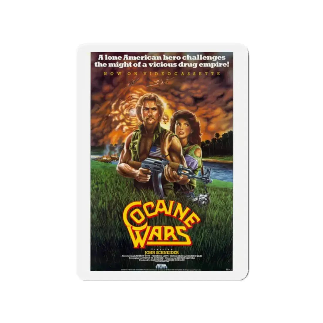 COCAINE WARS 1985 Movie Poster - Refrigerator Magnet 2 Inch - The Sticker Space