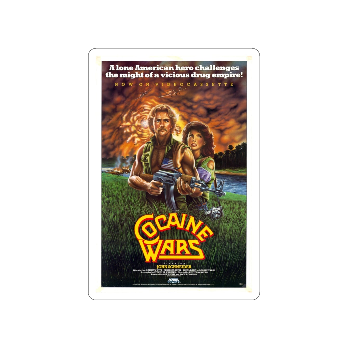 COCAINE WARS 1985 Movie Poster STICKER Vinyl Die-Cut Decal-3 Inch-The Sticker Space