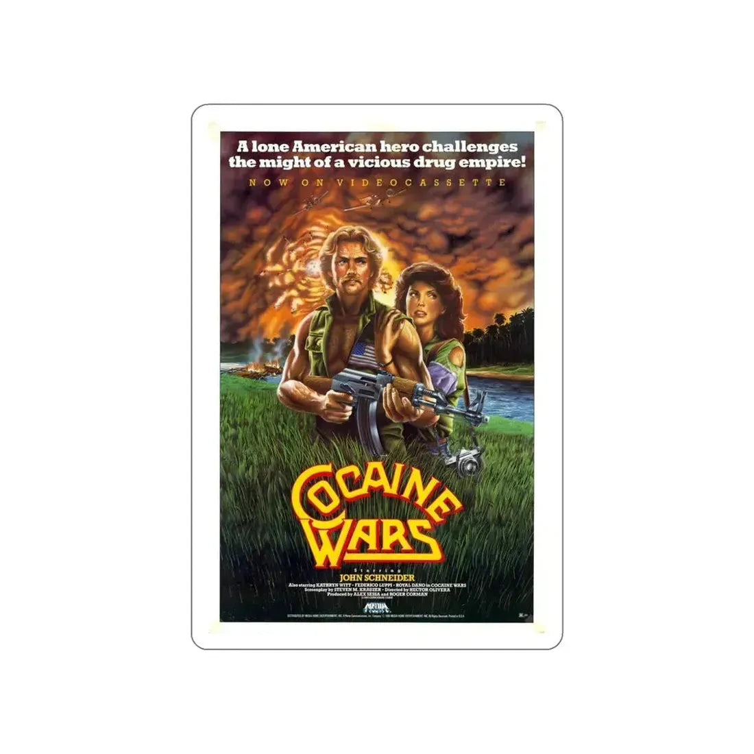 COCAINE WARS 1985 Movie Poster STICKER Vinyl Die-Cut Decal 5 Inch - The Sticker Space