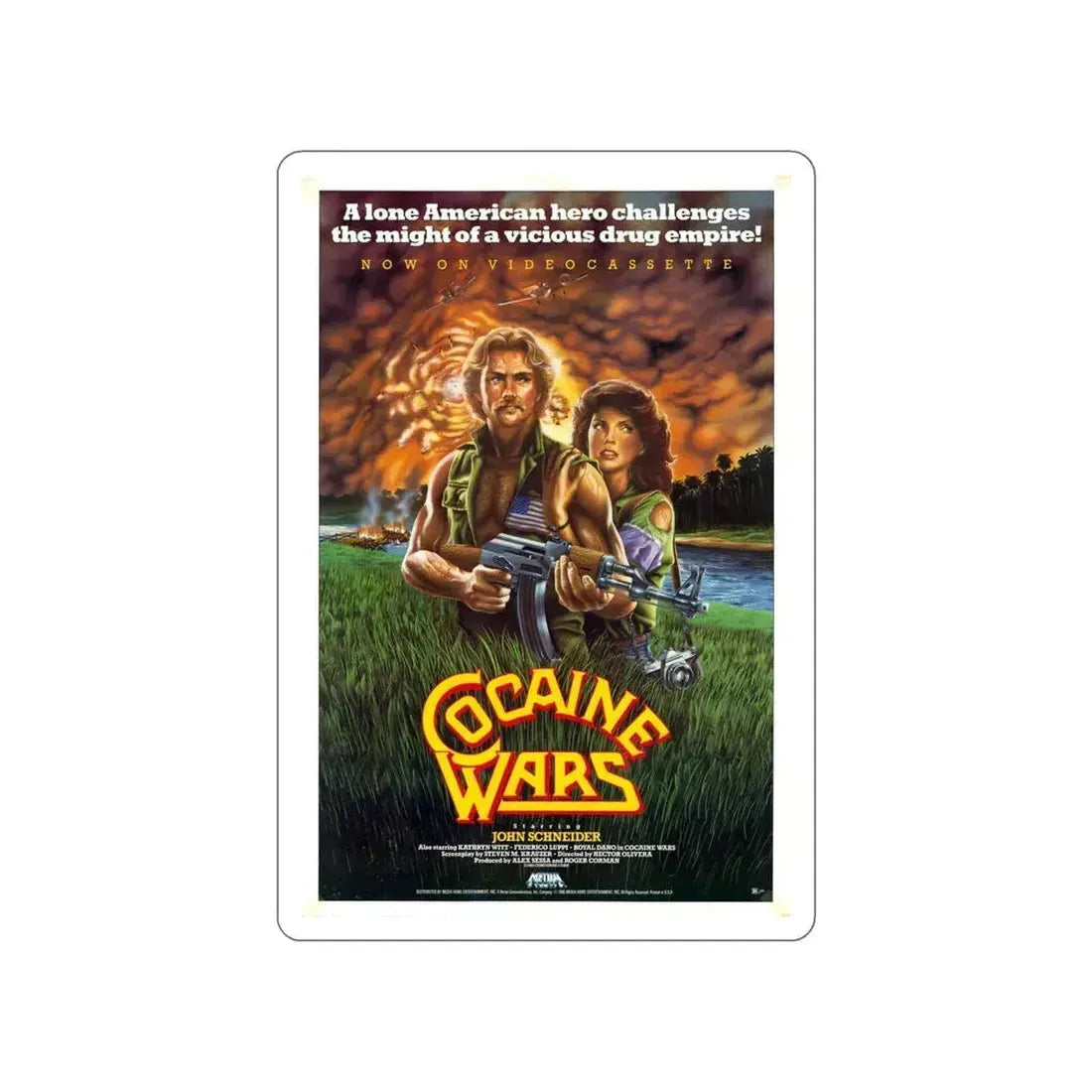 COCAINE WARS 1985 Movie Poster STICKER Vinyl Die-Cut Decal 6 Inch - The Sticker Space