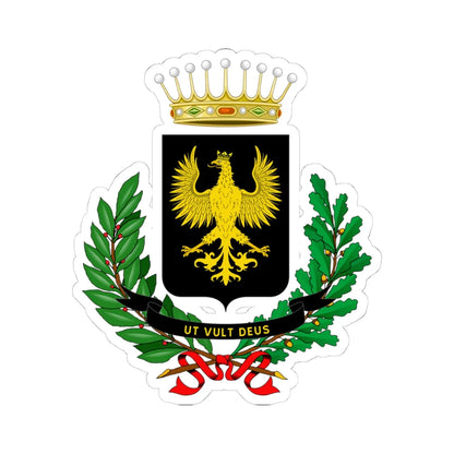 Cocconato-Stemma (Italy) (Coat of Arms) STICKER Vinyl Kiss-Cut Decal 4 Inch White - The Sticker Space