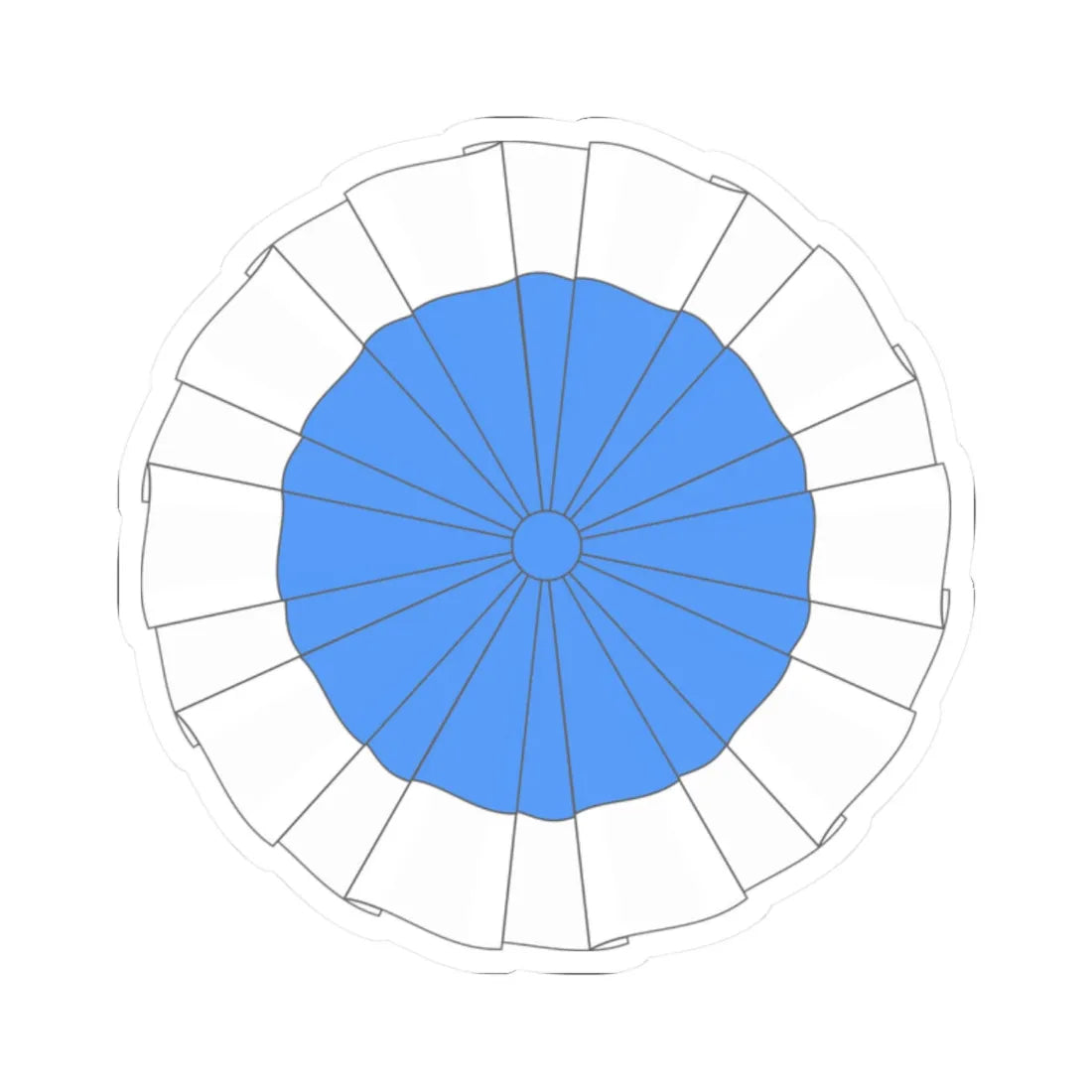 Cockade of Greece 1833 (Greece) (Coat of Arms) STICKER Vinyl Kiss-Cut Decal 2 Inch White - The Sticker Space