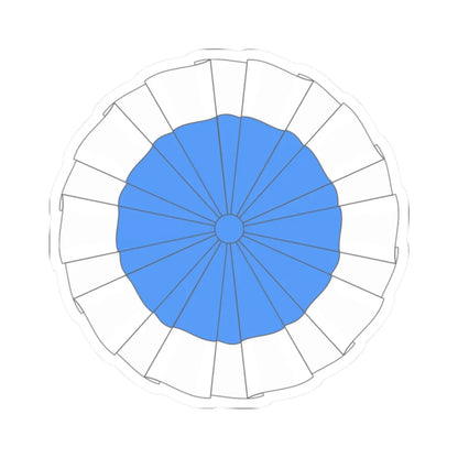 Cockade of Greece 1833 (Greece) (Coat of Arms) STICKER Vinyl Kiss-Cut Decal 2 Inch White - The Sticker Space