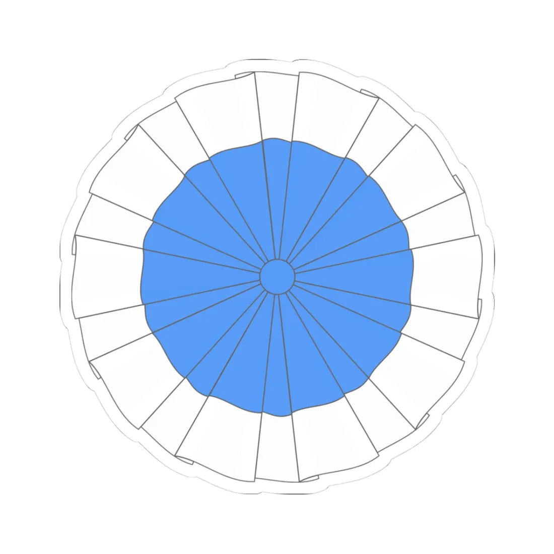 Cockade of Greece 1833 (Greece) (Coat of Arms) STICKER Vinyl Kiss-Cut Decal 3 Inch White - The Sticker Space