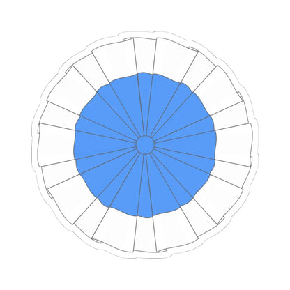 Cockade of Greece 1833 (Greece) (Coat of Arms) STICKER Vinyl Kiss-Cut Decal 4 Inch White - The Sticker Space