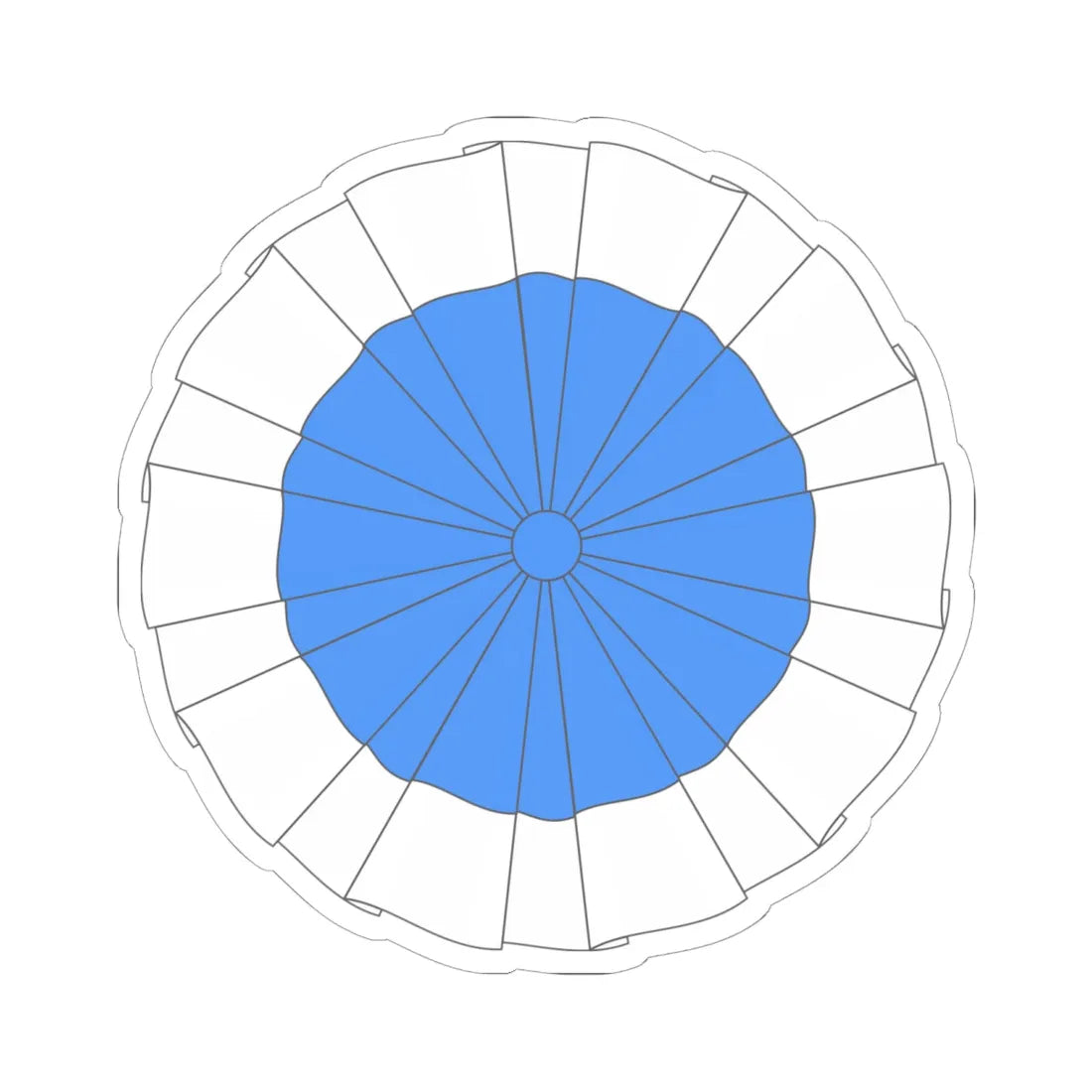 Cockade of Greece 1833 (Greece) (Coat of Arms) STICKER Vinyl Kiss-Cut Decal 6 Inch White - The Sticker Space