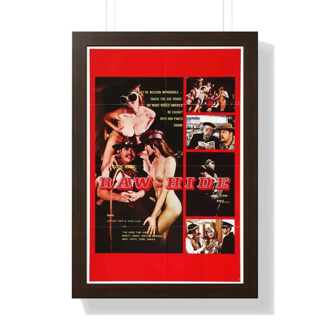CODE NAME RAW HIDE 1971 - Framed Movie Poster - The Sticker Space