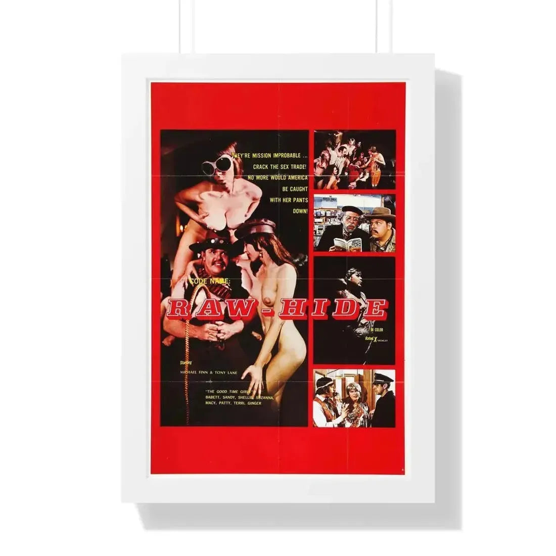 CODE NAME RAW HIDE 1971 - Framed Movie Poster - The Sticker Space