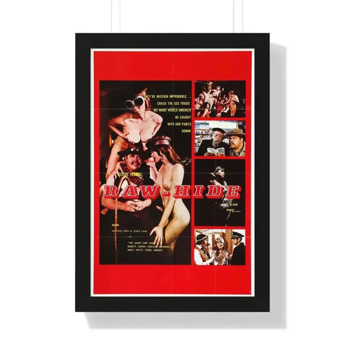 CODE NAME RAW HIDE 1971 - Framed Movie Poster - The Sticker Space