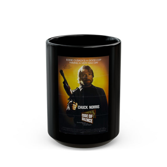 CODE OF SILENCE 1985 Movie Poster - Black Coffee Mug-15oz-The Sticker Space