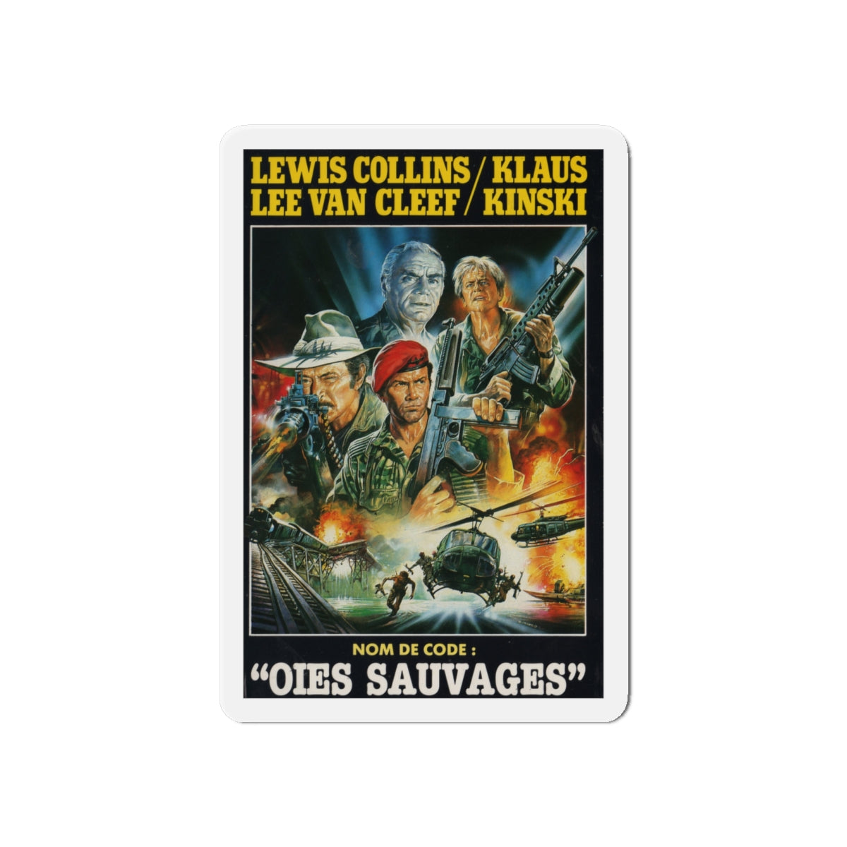 CODENAME WILDGEESE 1984 Movie Poster - Die-Cut Magnet-6 × 6"-The Sticker Space