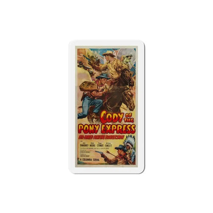 Cody of the Pony Express 1950 Movie Poster Refrigerator Magnet 3 Inch - The Sticker Space