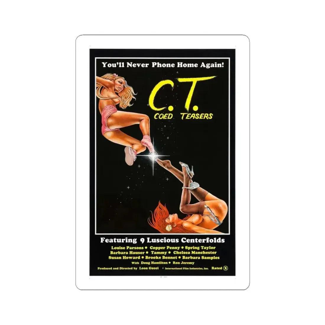 COED TEASERS 1983 Movie Poster - STICKER Vinyl Kiss-Cut Decal 4 Inch White - The Sticker Space