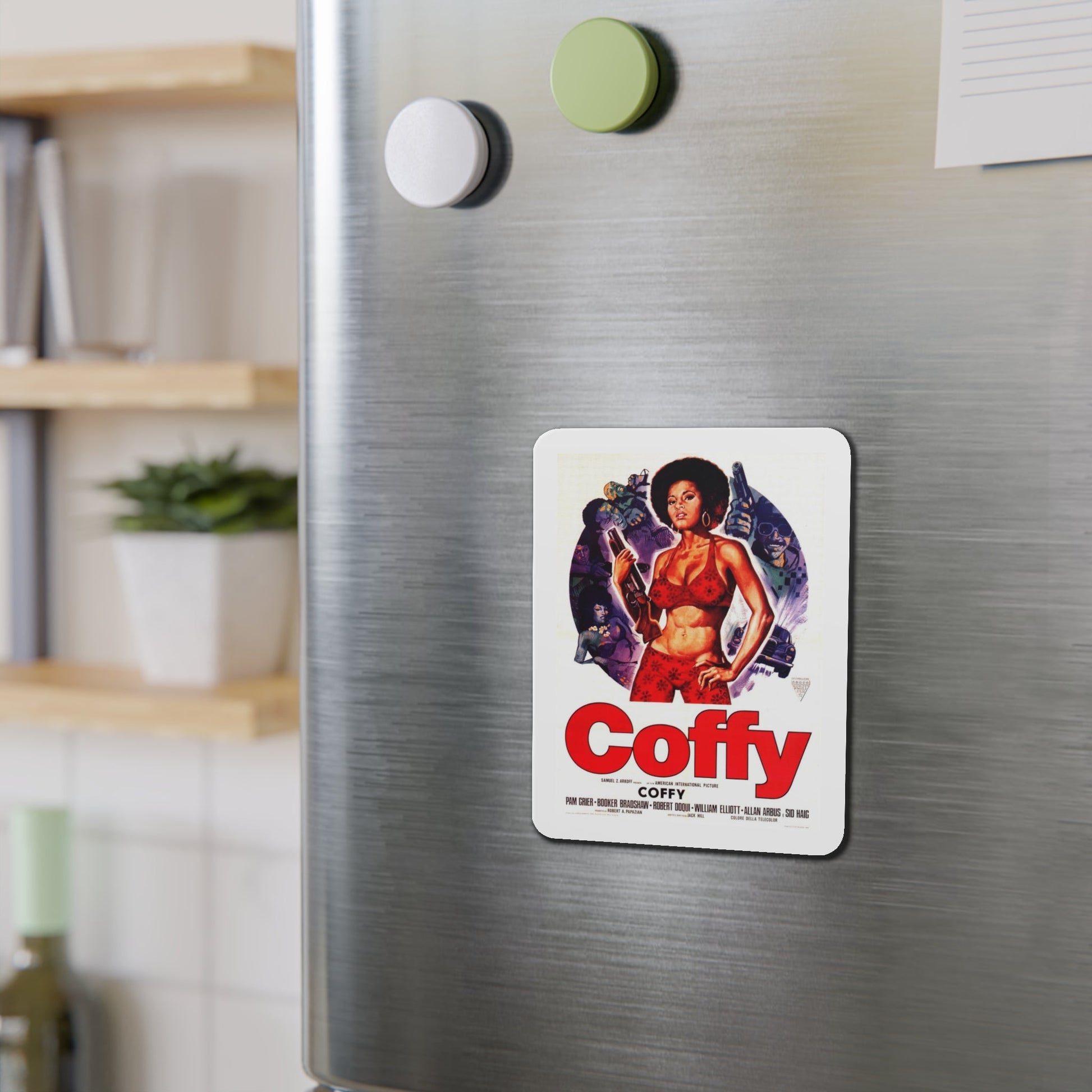 Coffy 1973 2 Movie Poster Die-Cut Magnet-The Sticker Space