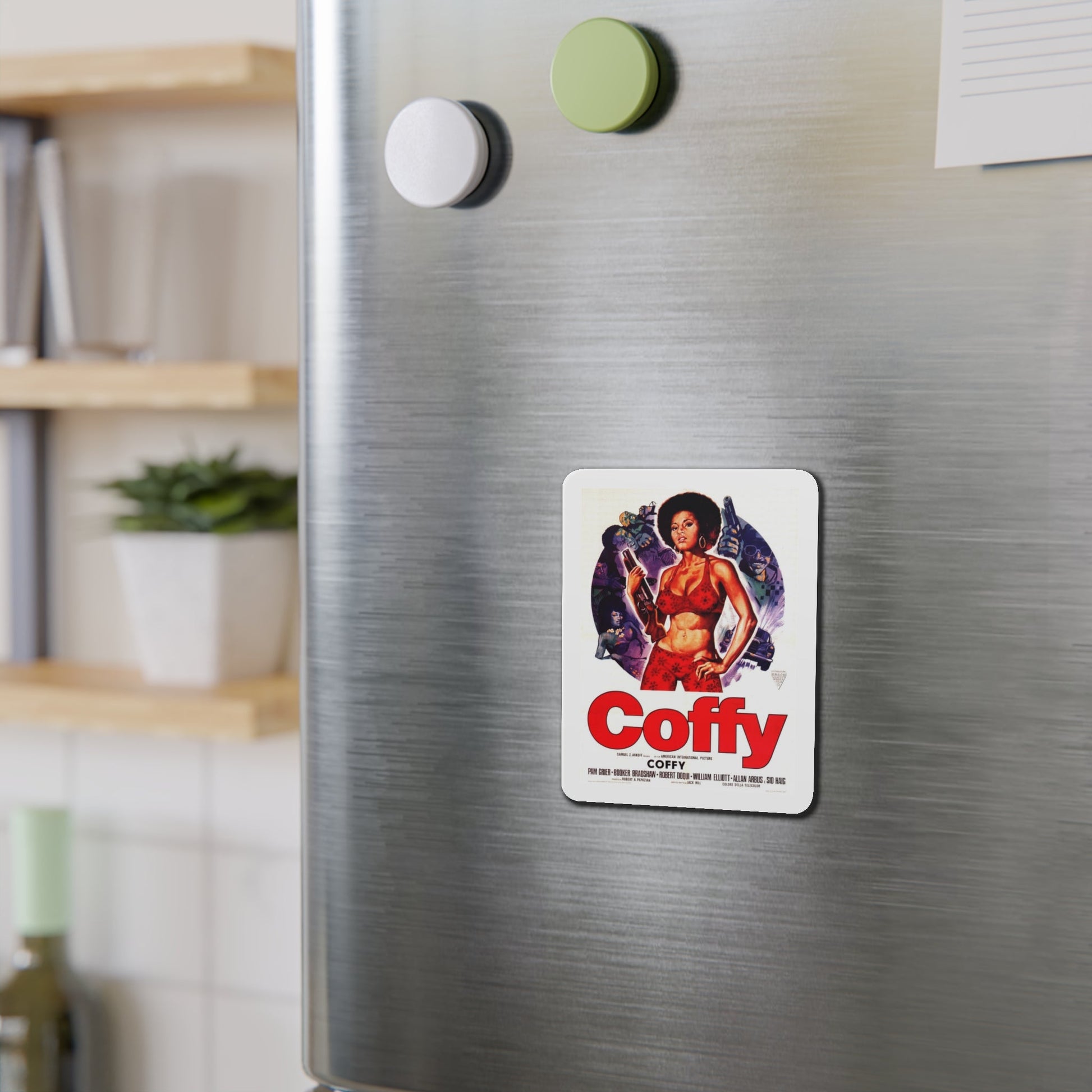 Coffy 1973 2 Movie Poster Die-Cut Magnet-The Sticker Space