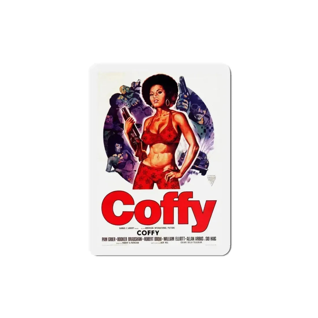 Coffy 1973 2 Movie Poster Refrigerator Magnet - The Sticker Space