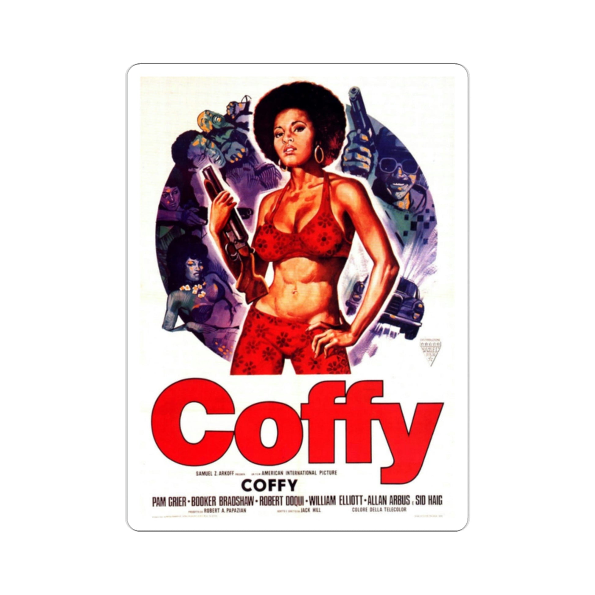 Coffy 1973 2 Movie Poster STICKER Vinyl Die-Cut Decal-2 Inch-The Sticker Space