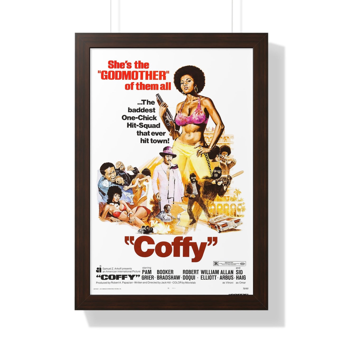 COFFY 1973 - Framed Movie Poster-16″ x 24″-The Sticker Space