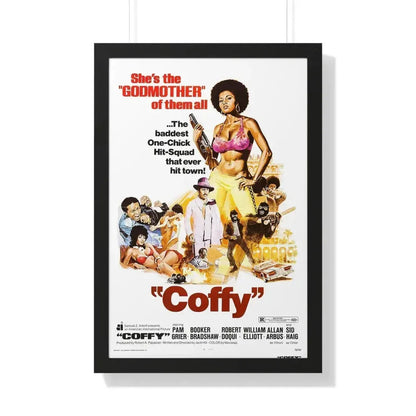 COFFY 1973 - Framed Movie Poster 20" x 30" Black - The Sticker Space