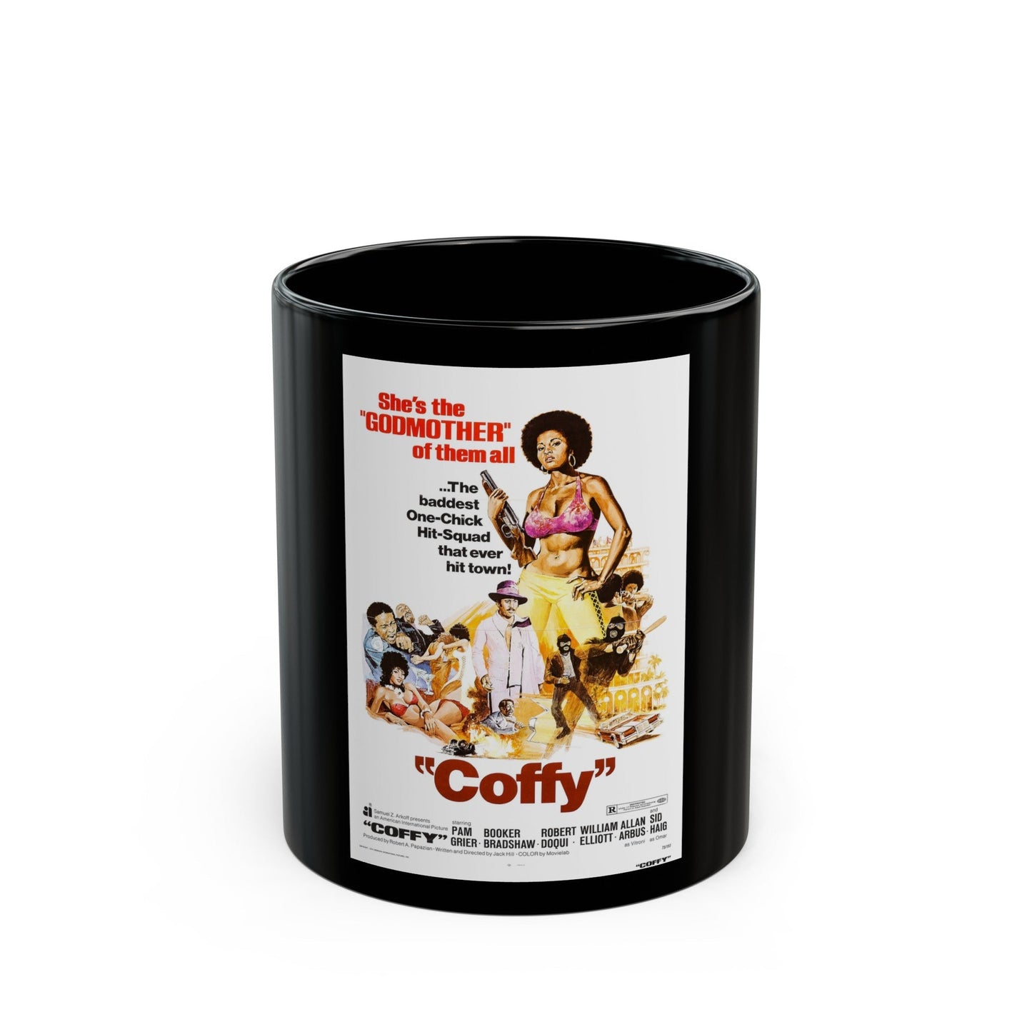 COFFY 1973 Movie Poster - Black Coffee Mug-11oz-The Sticker Space