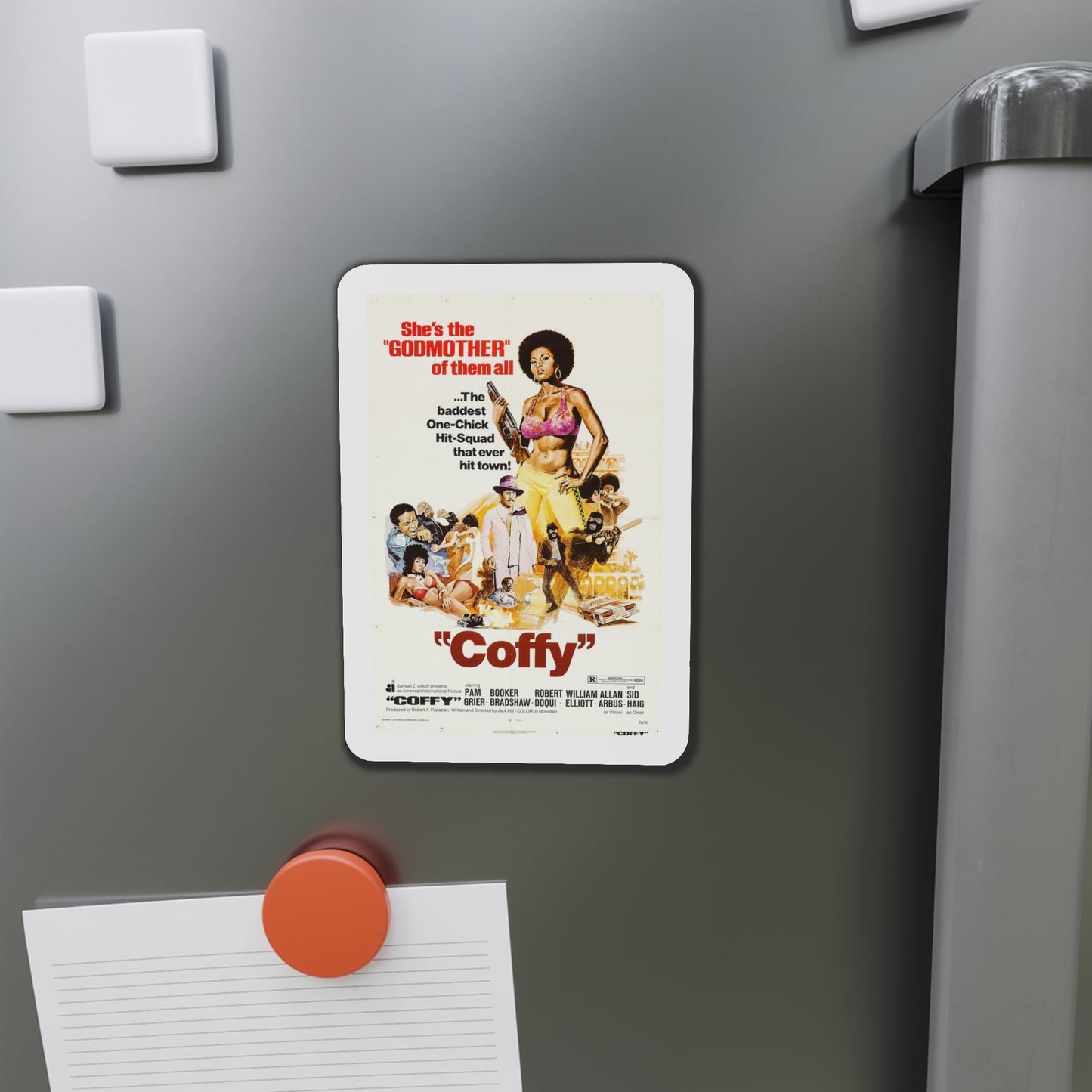 Coffy 1973 Movie Poster Die-Cut Magnet-The Sticker Space