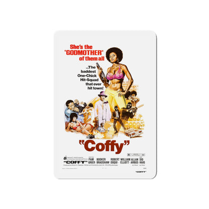 COFFY 1973 Movie Poster - Die-Cut Magnet-5" x 5"-The Sticker Space