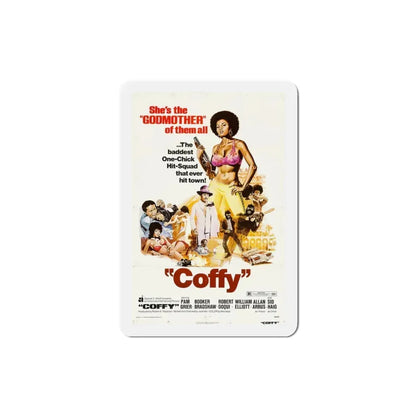 Coffy 1973 Movie Poster Refrigerator Magnet 3 Inch - The Sticker Space