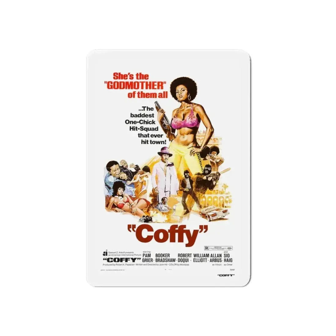 COFFY 1973 Movie Poster - Refrigerator Magnet - The Sticker Space