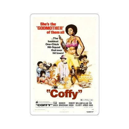 Coffy 1973 Movie Poster - STICKER Vinyl Kiss-Cut Decal 3 Inch White - The Sticker Space